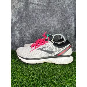 Brooks Ghost Running Shoes Women’s 9.5 Gray Pink Cushioned Sneakers